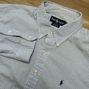 Polo Ralph Lauren L/S Shirt Men's XL Gingham‎ Check Blake OCBD Preppy Picnic